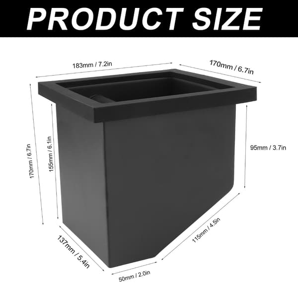Kaffegrums Dump Bin Bundløs Espresso Knock Box Rustfrit Stål Gummi Knock Chute Til Cafe Hjemmebrug