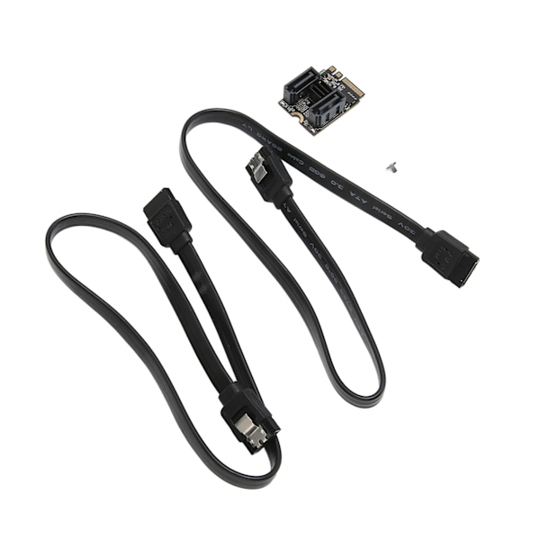 M.2 till 2 Port SATA3.0 Expansionskort 6Gbps JMB582 Chip PCB M.2 till 2 Port SATA3.0 Adapter för Dator