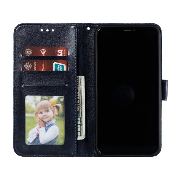 Präglat spetsmönstrat flipfodral för Samsung Note 9 Black