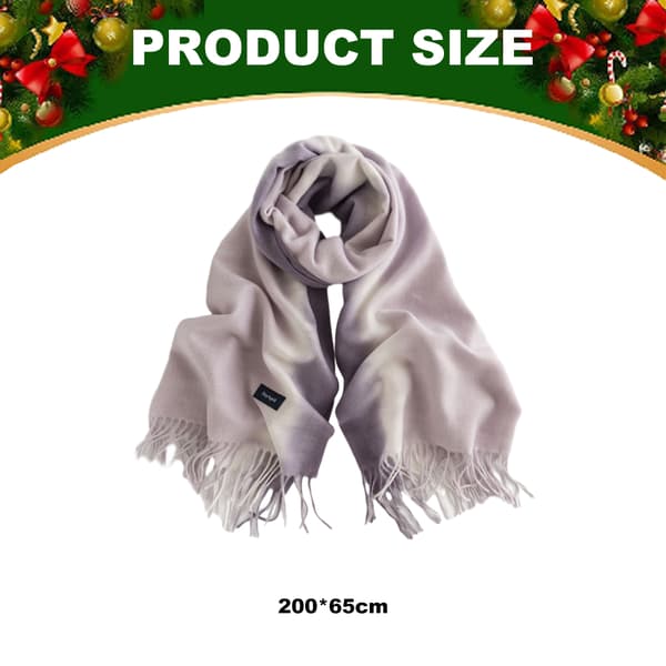 1 Gradient Skjerf Elegant Vinter Sjal Faux Kasjmir Skjerf Kvinnelig Varmt Skjerf