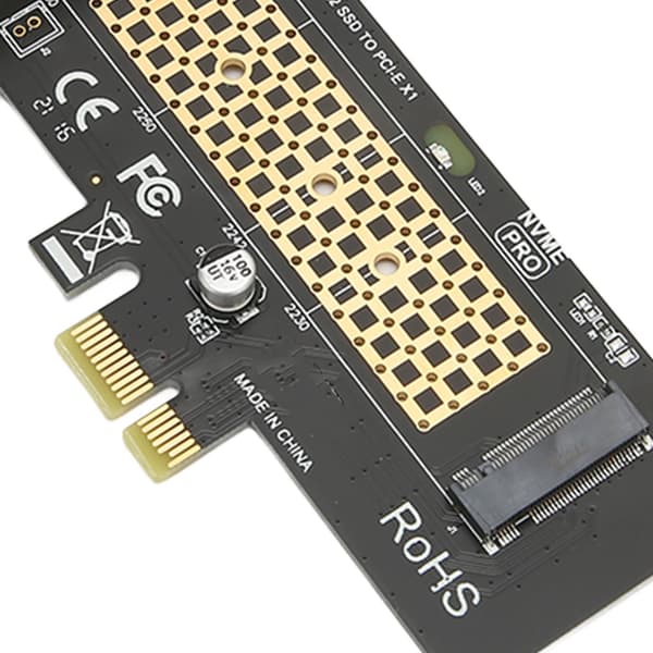 PCIe-adapter för M.2 NVMe SSD, kylfläns i aluminium, stöder operativsystemkompatibilitet, för oöverträffade dataöverföringshastigheter