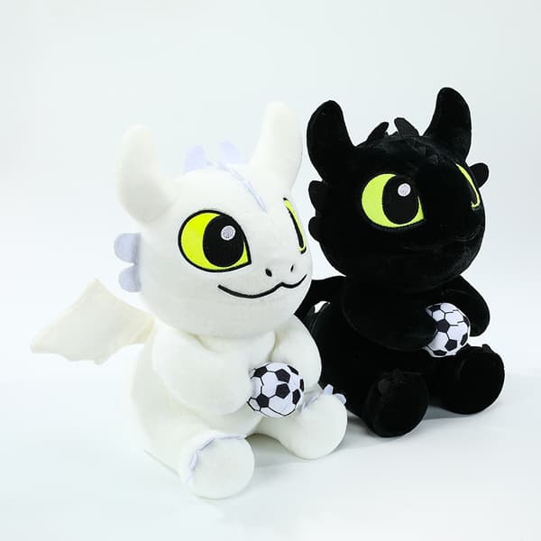 30 cm:n World Cup Toothless Nightmare ja Lightmare -jalkapalloja halaavat pehmolelut (2 pehmolelun setti)