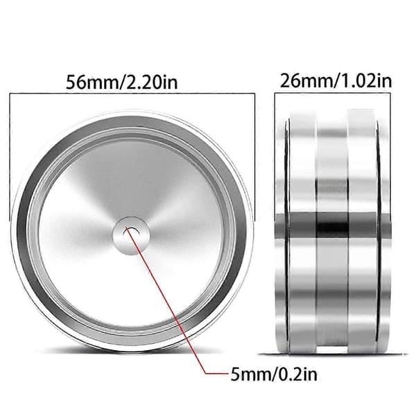 4 stk./sæt 1,9 tommer metal retro spejlhjulnav til SCX10 -4 RC bilmodifikationstilbehør universal A