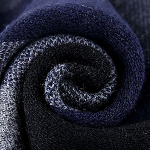 Herre Halstørklæde Sort Grå Vinter Tyk Imitation Cashmere Herre Halstørklæde Med
