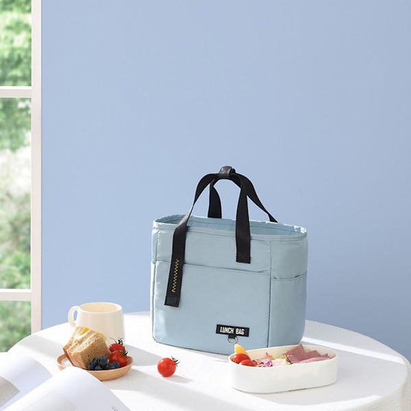 Lunchlåda väska Bärbar bento väska stor kapacitet picknick