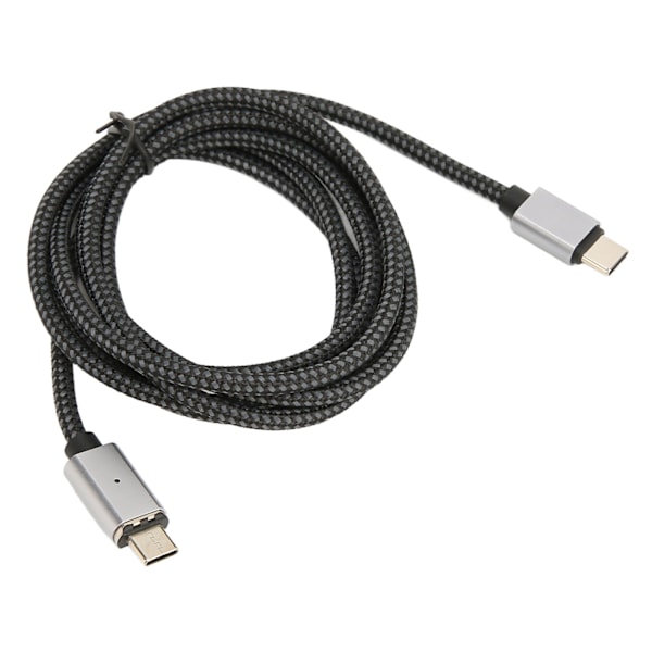1,5 m USB C till USB C Magnetisk Laddningskabel PD 100W Snabbladdning 480 Mbps USB C Magnetisk Rak Kabel med LED-Lampa