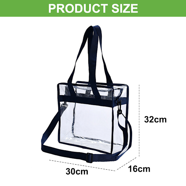 PVC transparent tote bag handväska simväska budväska