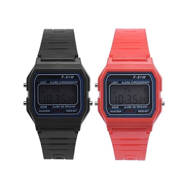 Digital Retro Armbandsur Svart
