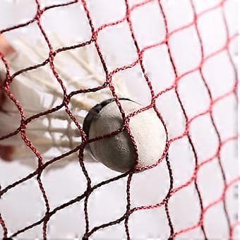 Rødt nylon badmintonnet uden forstærkning, indendørs/udendørs