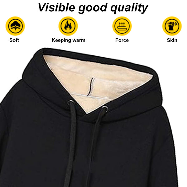 Casual Vinter Varm Fleece Sherpa Foret Pullover Hættetrøje til Kvinder