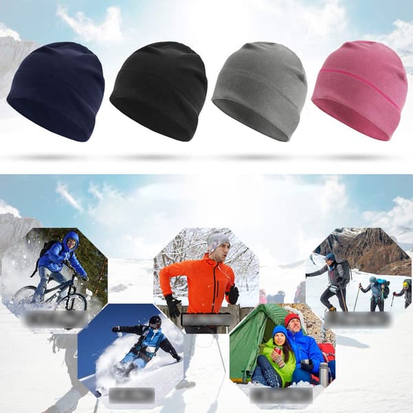 Løbe- og cykelhue af fleece, til mænd og kvinder