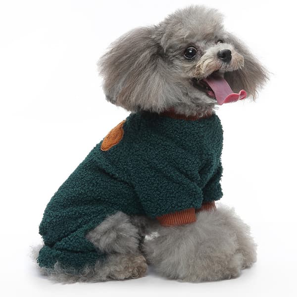 Hund pyjamas i ett stycke Hem fyrbent husdjurskläder Höst- och vinterkläder l