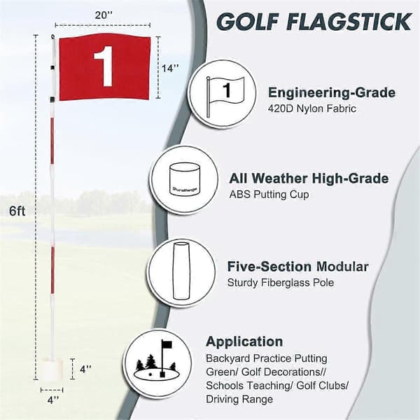 Golf Flagstang Golf Flag Golf Putting Flag til baghave træningsgreen