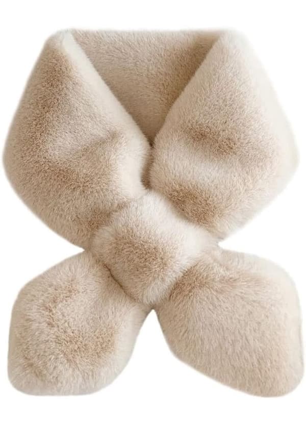 Fular esarfa, Kunstig pels, Beige