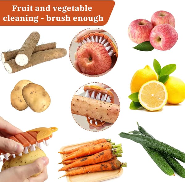 2 st grönsaksskrubbborste, grönsaker, potatis, frukt och grönsaker