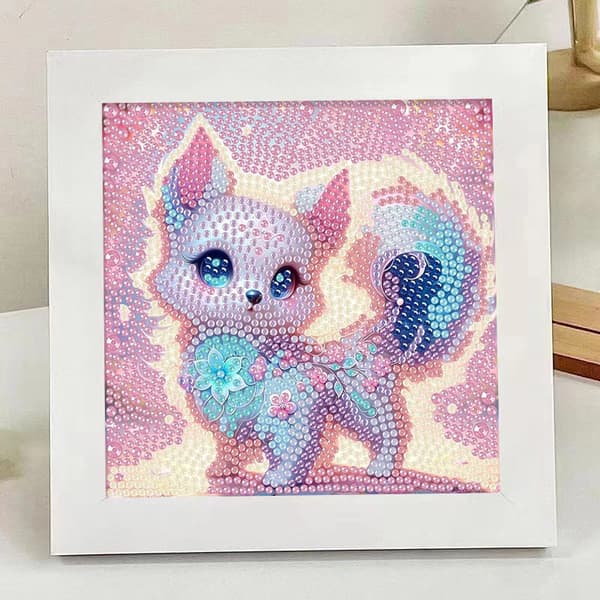 15*15cm Fantasy Søde Kæledyr Serie Diamantmaleri Sæt - DX5522