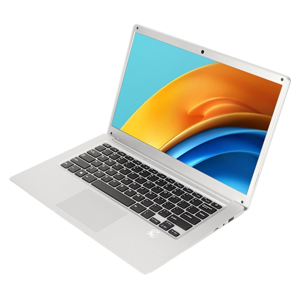 14,1 tums bärbar dator Silver Quad Core CPU 4GB RAM 64GB ROM FHD-skärm 6000mAh Laptop Dator med kamera 100–240V EU-kontakt
