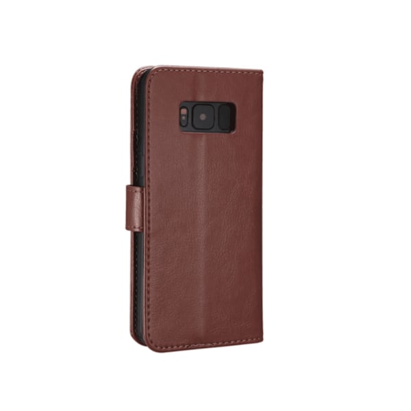 Samsung S8 Plånboksfodral / Mobilfodral  i Läder - 2 Kort+ID - RED röd
