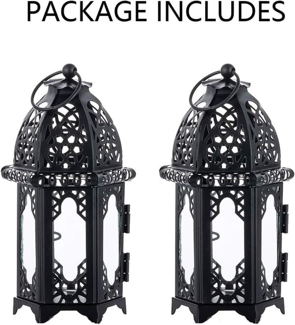 Marockansk Ljuslykta, 2 stycken små tealight-hållare med glas