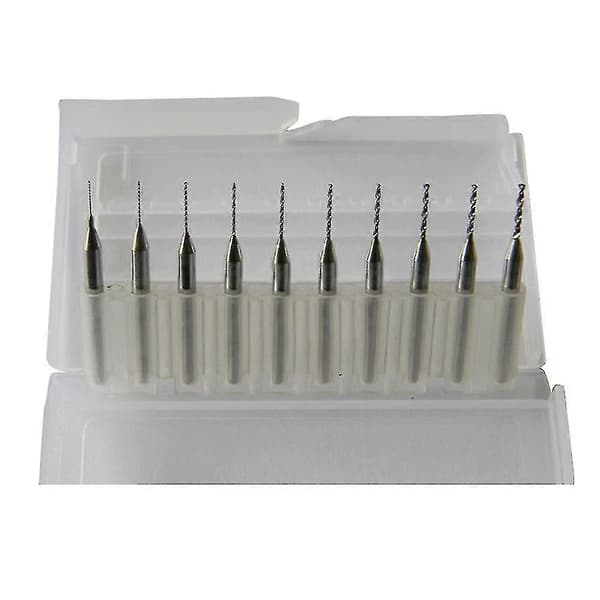 10 stk. hårdmetal mikrobor CNC PCB Dremel