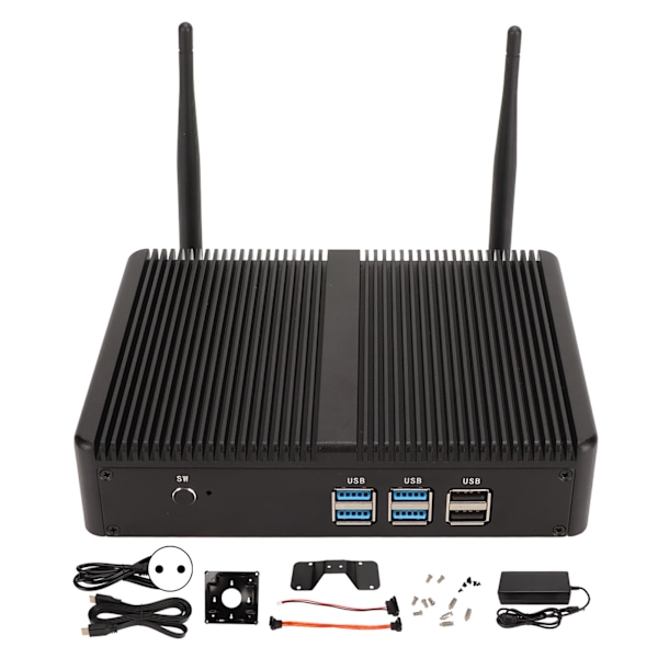 Mini PC 8GB RAM 256GB SSD 2.4G 5.0G WiFi LAN för Intel Celeron N3150 Processor Mini Stationär Dator 100‑240V EU-kontakt