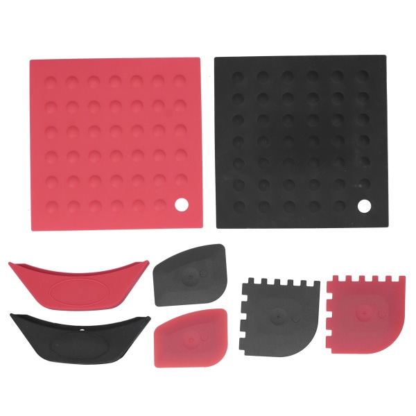 8 st/set grytunderlägg skrapa panna handtag kit silikon