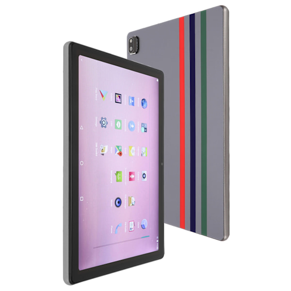 10,1 tums surfplatta 8-kärnig CPU 6GB RAM 128GB ROM 6000mah batteri för Android 11 2,4G 5G WIFI IPS Bärbar surfplatta 100–240V Blå EU-kontakt