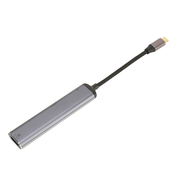 USB C Docking Station 7 i 1 Flätad Kabel 100W 4K Stödd Multifunktionell USB C Hubb för Laptop Skrivbord Surfplatta