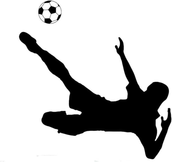 Fotbollssportdekaler för barn, väggdekaler till barnrum