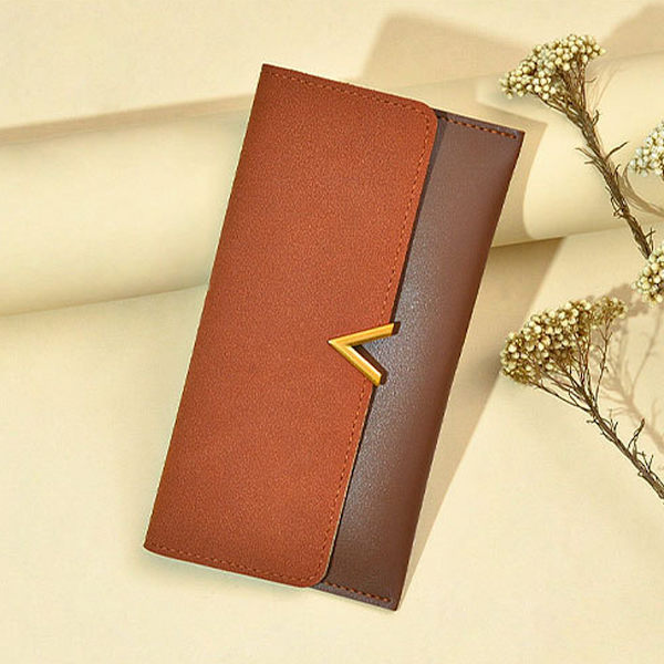 Slim tunn PU-läder kreditkortshållare Bifold Clutch Wallets