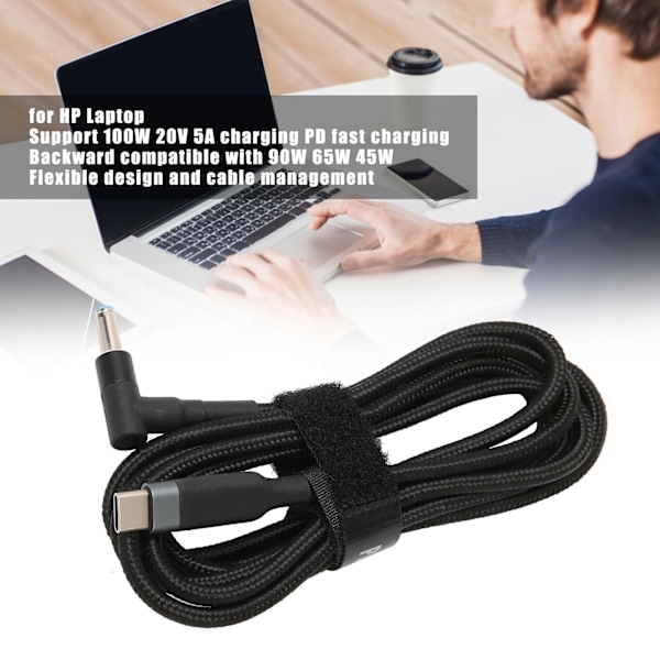 Strömkabel för USB C till DC Strömutgång Avancerade tekniker Hållbar Kvalitet PD Laddarkompatibilitet Konverteringsenhet för Laptop HDD-stöd