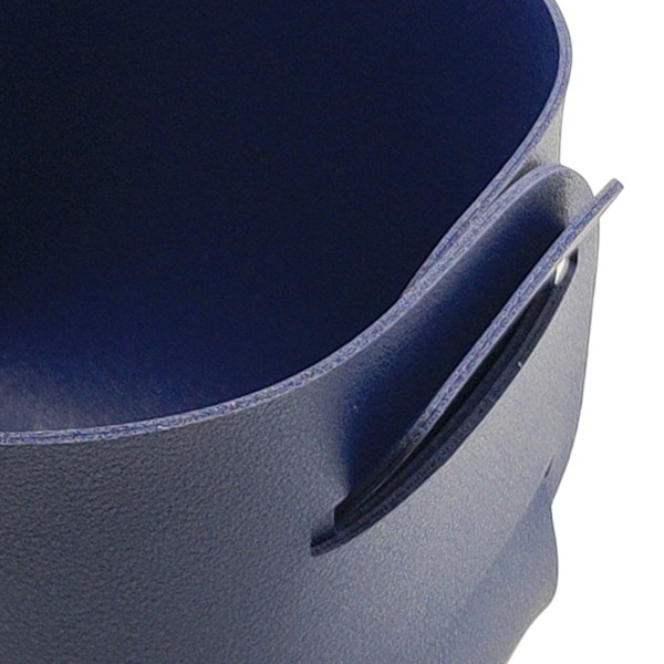 Sminkborsthållare i korkläder, förvaringstillbehör för trendig heminredning, dekorativa pennhållare navy blue