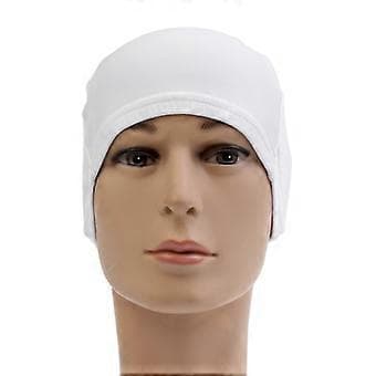 Svettmössa Justerbar Cykelmössa Skull Cap Hjälmfoder (Vit)