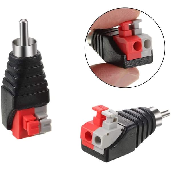 10 st RCA till högtalarkabeladapter Subwoofer Högtalare Phono RCA Hane