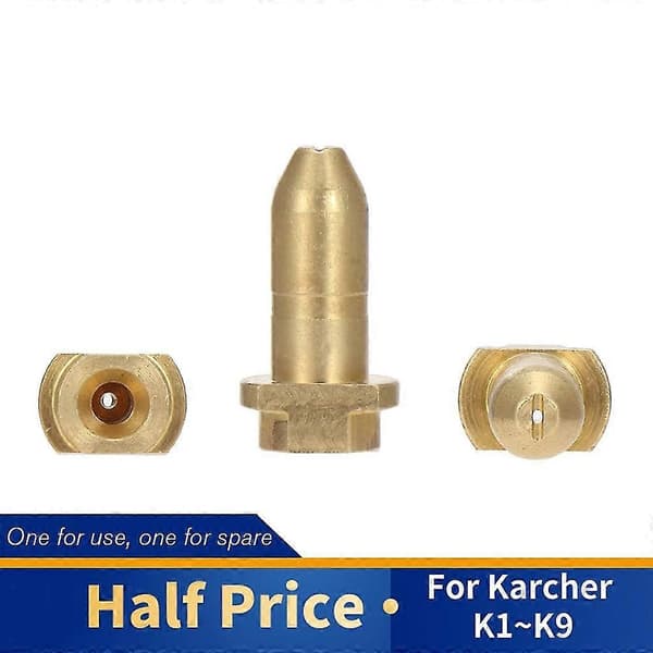 2x Trykkdyse For Karcher 5/6/7 Anti-korrosjon Messing Adapter Dyser Deler