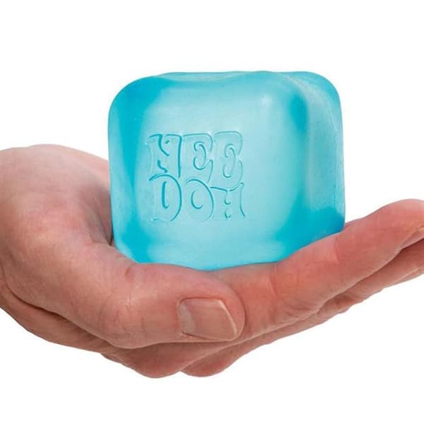 NeeDoh Nice Cube Stressaflastende Klemmelegetøj - Langsomt-rebound Terning, Lilla