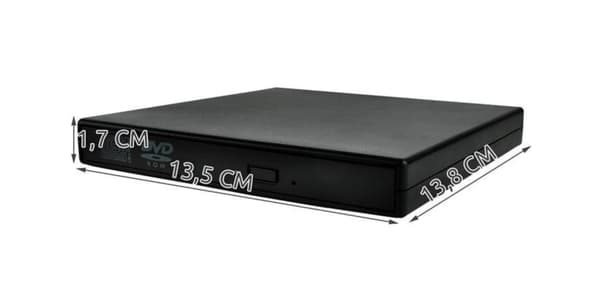 Ekstern DVD/CD Brænder - 24x Sort