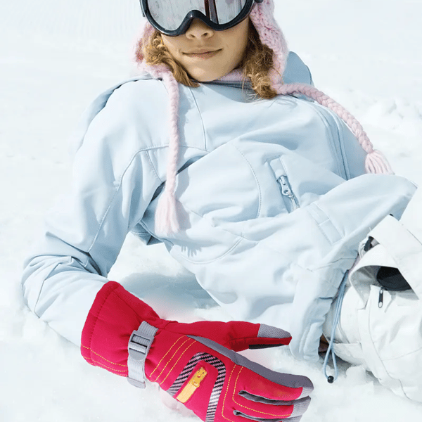 Unisex Vanntette Vindtette Vinter Varme Snøbrett Skihansker Red L