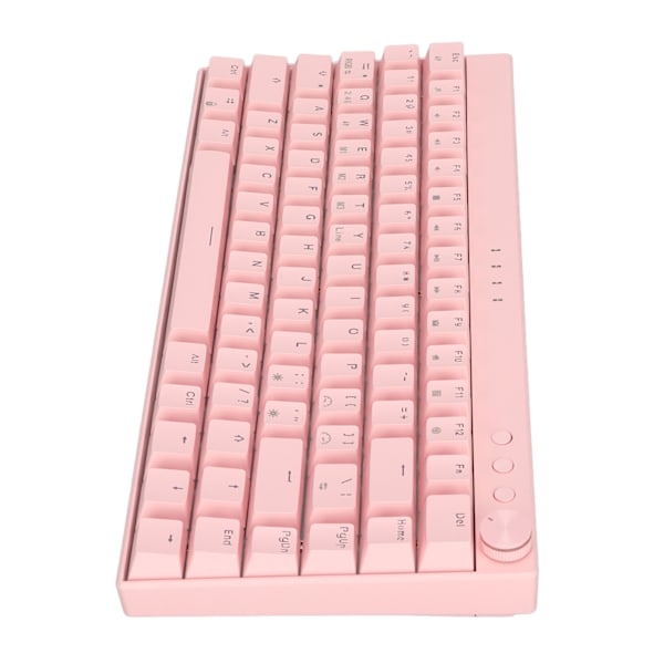 82 Tangenters Mekaniskt Tangentbord RGB Bakgrundsbelysning ABS Tre Lägen Gaming Tangentbord med Vred för Windows för IOS för Android Brun Brytare