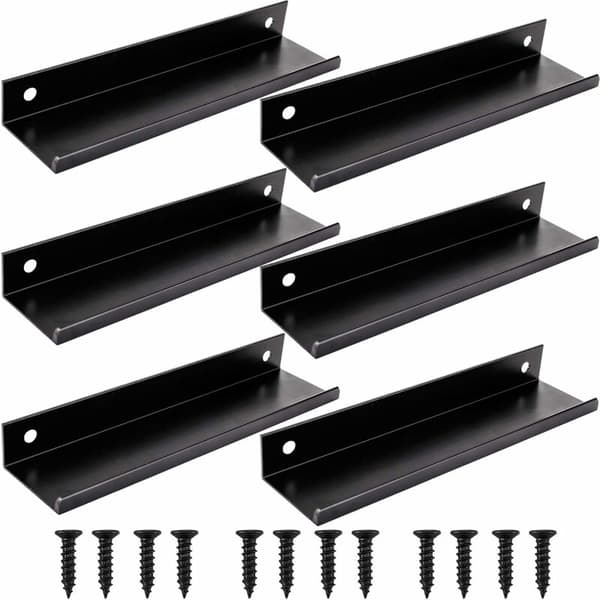 6 stk. Sorte Køkkenkabinet Skuffegreb (150MM, Sort) cspa