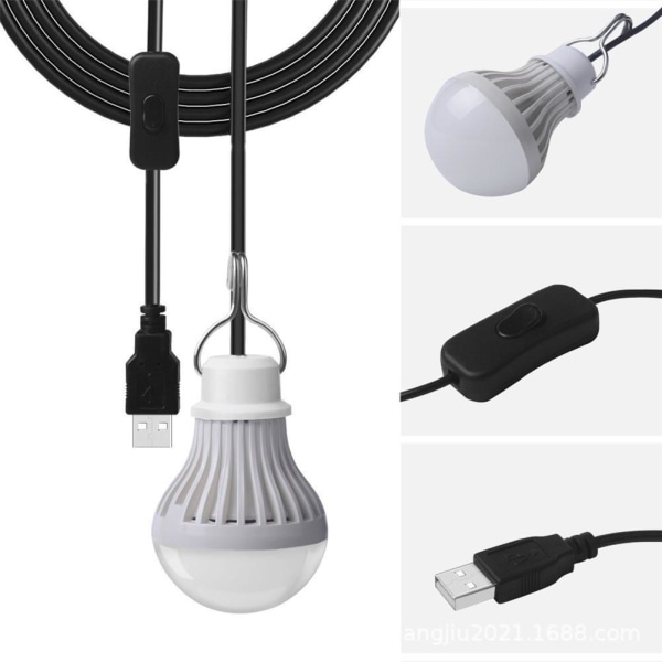 2-pack LED-lampa för camping 5W USB barnsänglampa Bärbar