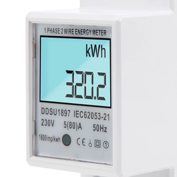 Energi KWh Mätare Mikroelektronikteknik LCD Bakgrundsbelysning Energimätare Med Multi Testnummer Visning Digital Bearbetningsteknik