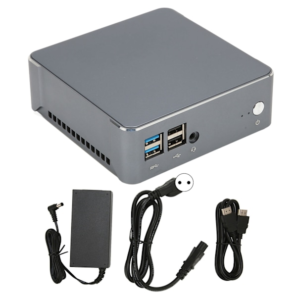 Mini PC 12GB 256GB Dubbel DDR4 2.4G 5.0G Dubbelband WiFi Enkla Mini Stationära Datorer för Spel Hemmakontor 110‑240V EU-kontakt