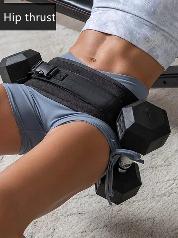 Håndvægtsbælte til Glute Bridges | Støttebælte til Squats og Glute Træning