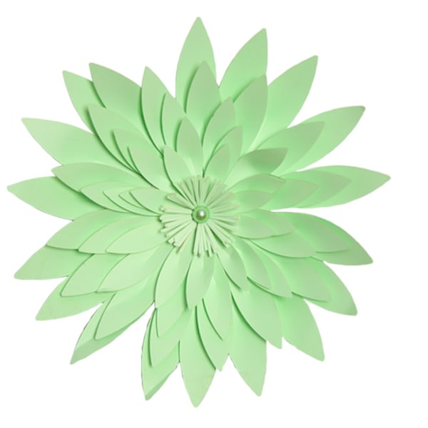 Blommor Väggkonst Dekor, Flera Lager Blomma för Inomhus Utomhus Hem Sovrum Vardagsrum Kontor Trädgård Light green