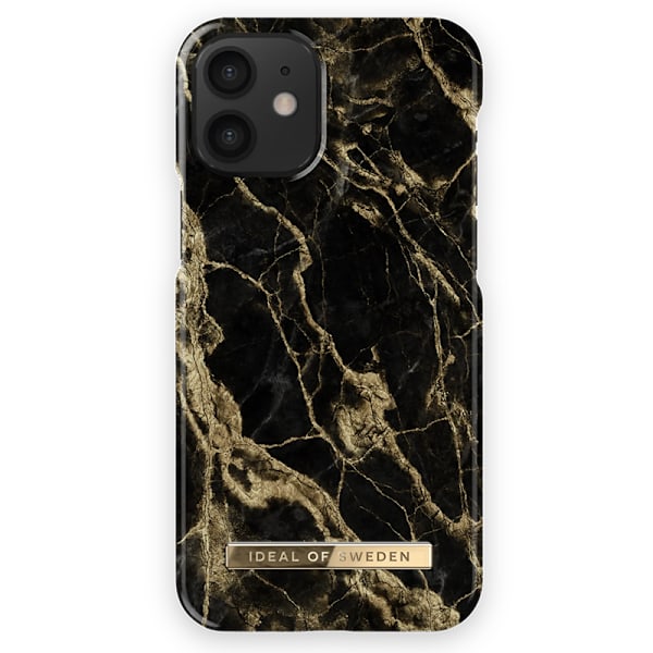 Ideal Of Sweden Fashion Case för iPhone 12 Mini - Golden Smoke Marble