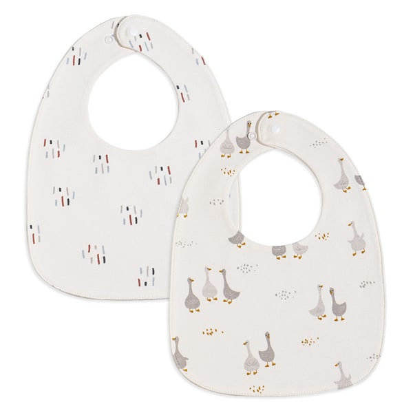 2 st Baby Haklappar, Bomulls Baby Bandana Haklappar Nyfödda Haklappar Dreglande och Tandnings Haklappar Style 2