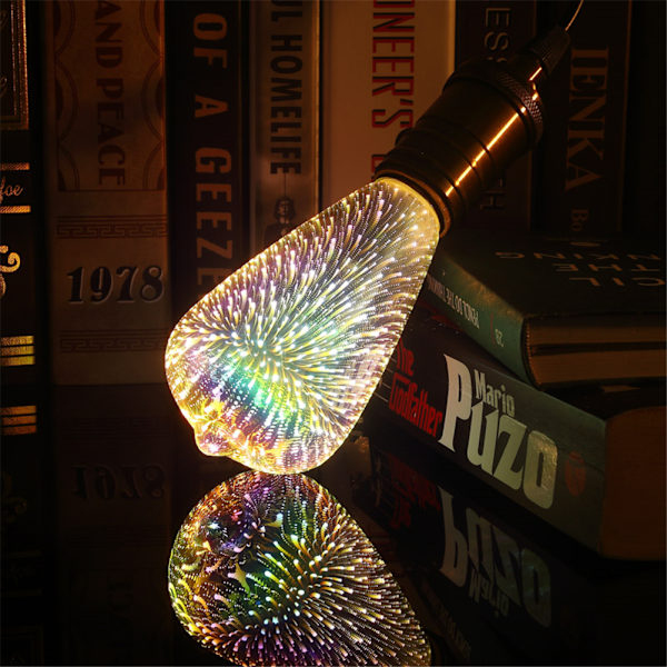 3D fyrverkeri LED-lampa LED-lampor 3D fyrverkeri-effekt 4W E27