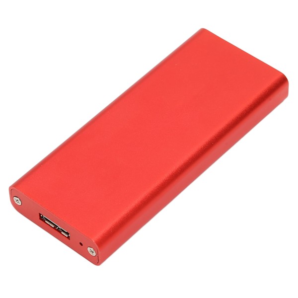 MSATA till USB 3.0 SSD-kapslingsadapter 6Gbps Slim Design Bra Värmeavledning Röd SSD-kapsling Konverterfodral för PC