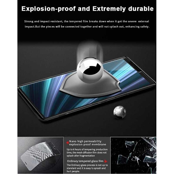 2-PACK Sony Xperia 1 Härdat glas 0.26mm 2.5D 9H Transparent